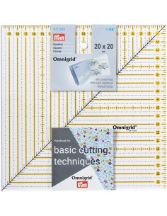 Righello patchwork Omnigrid quadrato 20 x 20 cm