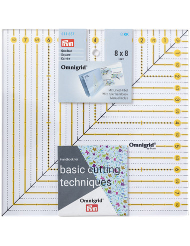 Righello patchwork Omnigrid quadrato 8 x 8 pollici