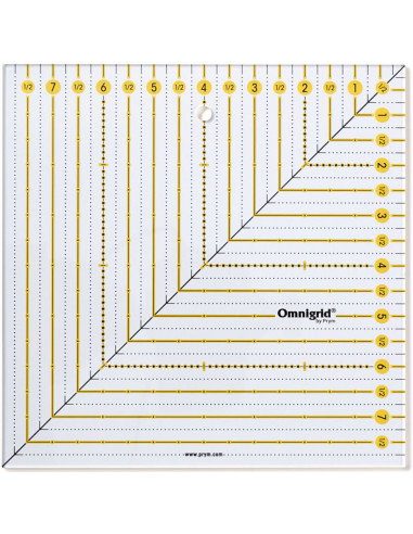 Righello patchwork Omnigrid quadrato 8 x 8 pollici