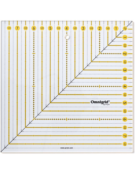 Righello patchwork Omnigrid quadrato 8 x 8 pollici