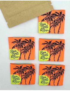 Set di 5 etichette tessute da cucire Sea Salt & Sun 2