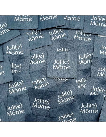 Set di 5 etichette tessute da cucire Joli Môme grigio