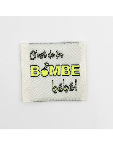 Set di 5 etichette tessute da cucire È una bomba Bambino!