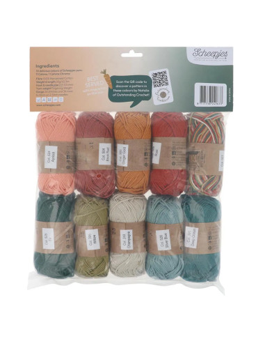 Confezione da 10 gomitoli Scheepjes Catona Colour Pack - Harvest tart