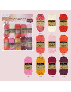 Confezione da 10 gomitoli Scheepjes Catona Colour Pack - Summer sherbet 2