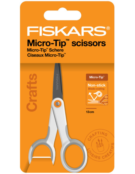 Forbici Fiskars antiaderenti Micro-tip 13 cm