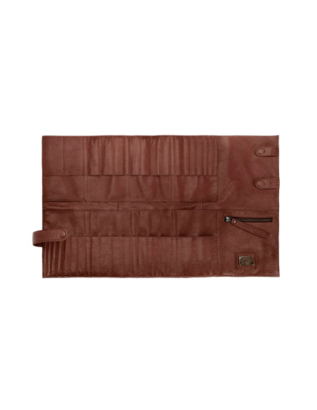 Astuccio in pelle per aghi circolari Muud Stockholm XL - Marrone Ricco
