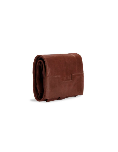Astuccio in pelle per aghi circolari Muud Stockholm XL - Marrone Ricco