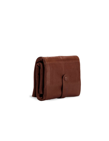 Astuccio in pelle per aghi circolari Muud Stockholm XL - Marrone Ricco