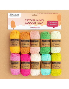 Confezione da 10 gomitoli Scheepjes Catona Colour Pack - Creamsicle