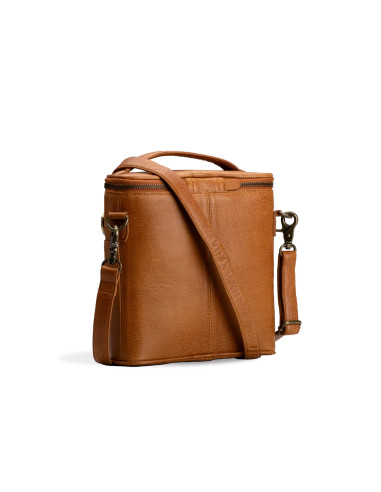 Borsa portaoggetti in pelle per il lavoro a maglia Muud Grace - Whisky