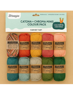Confezione da 10 gomitoli Scheepjes Catona Colour Pack - Harvest tart