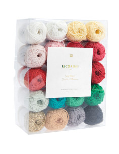 Confezione di 20 gomitoli di cotone Ricorumi - Just Bees + Fruits + Flowers