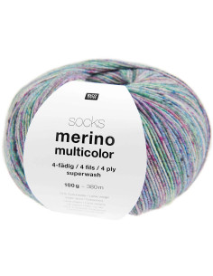Filato per calze Socks Merino multicolore 4 fili Rico Design