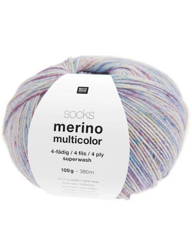 Filato per calze Socks Merino multicolore 4 fili Rico Design