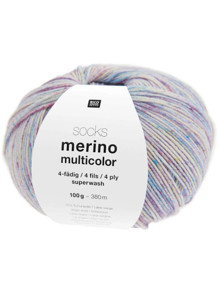 Filato per calze Socks Merino multicolore 4 fili Rico Design