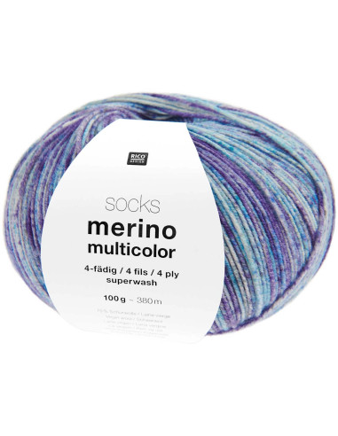 Filato per calze Socks Merino multicolore 4 fili Rico Design