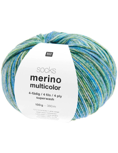 Filato per calze Socks Merino multicolore 4 fili Rico Design