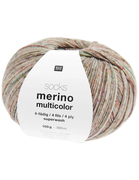 Filato per calze Socks Merino multicolore 4 fili Rico Design