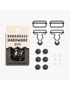 Kit di fibbie per salopette - Nero opaco