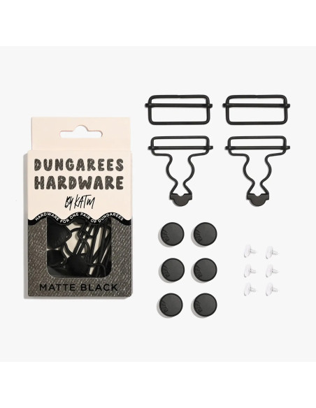 Kit di fibbie per salopette - Nero opaco