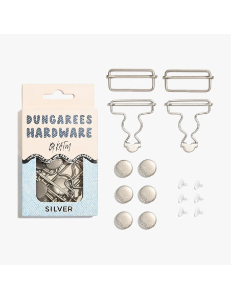 Kit fibbie per salopette - Argento