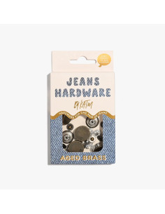 Kit di bottoni jeans e rivetti - Ottone 2