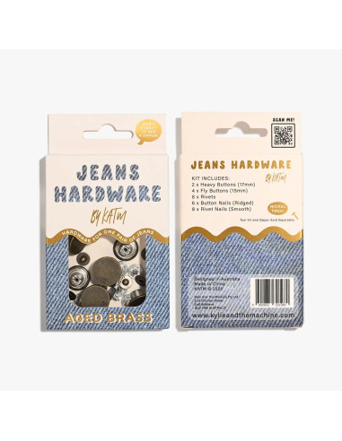 Kit de boutons jeans et rivets - Laiton