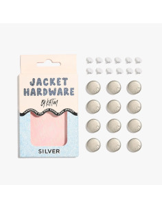 Kit di bottoni per giacche di jeans - Argento 2