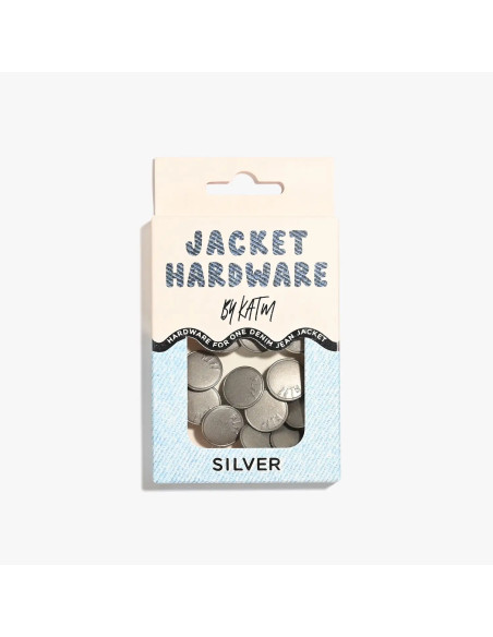 Kit de boutons jeans pour vestes - Argent