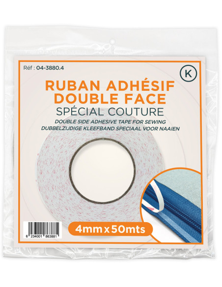 Nastro biadesivo speciale per cucito 4 mm x 50 m