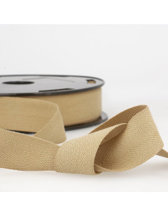 Nastro in cotone a spina di pesce - Beige