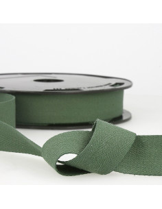 Nastro in cotone a spina di pesce - Verde abete