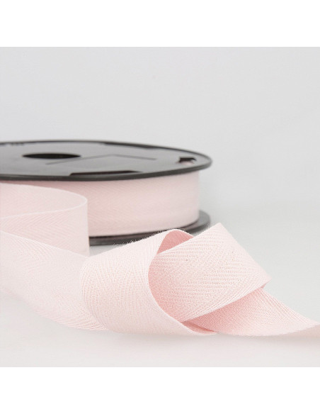 Nastro in cotone a spina di pesce - Rosa chiaro