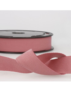 Nastro in cotone a spina di pesce - Rosa antico