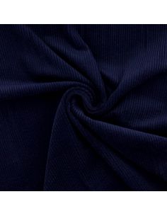 Tessuto velluto a coste cotone - Blu marino