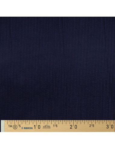 Tessuto velluto a coste cotone - Blu marino