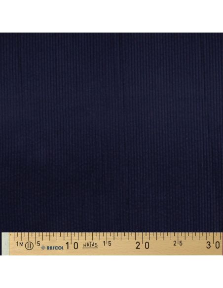 Tessuto velluto a coste cotone - Blu marino
