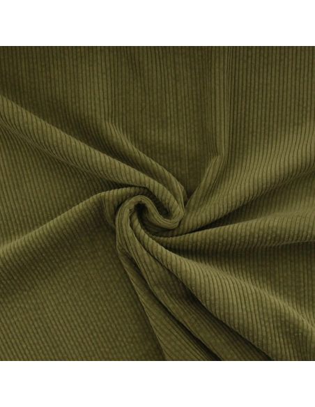 Tessuto velluto a coste cotone - Oliva