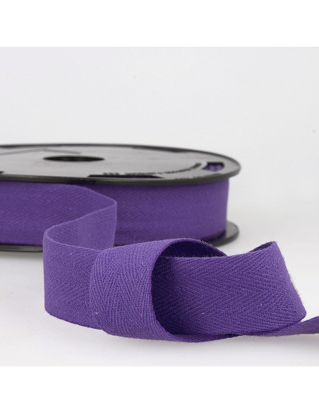 Nastro in cotone a spina di pesce - Viola