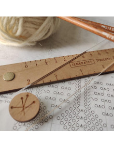 Tracciatore magnetico per maglieria – righello guida-linee in acrilico riciclato 2