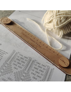 Tracciatore magnetico per maglieria – righello guida-linee in acrilico riciclato