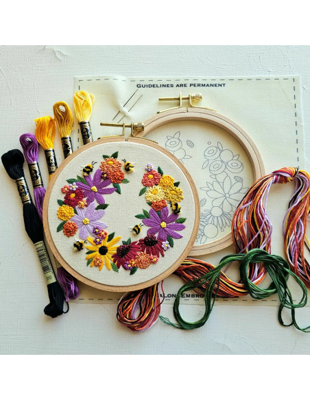 Kit broderie - Bumblebee Bouquet