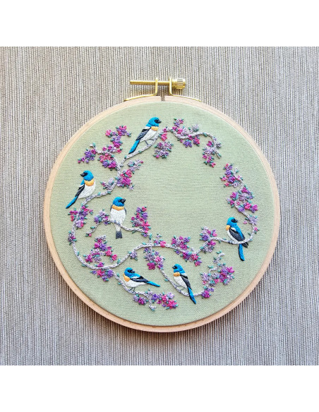 Kit broderie - Birds & Blooms