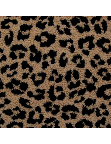 Tessuto pelliccia bouclé Teddy - Leopardo