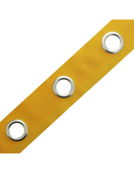 Fascia con occhielli argento opaco - Giallo senape