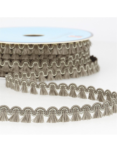 Galone frange lurex 12 mm - Grigio