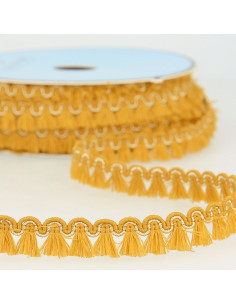 Gallone frange lurex 12 mm - Senape