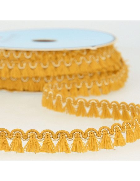 Gallone frange lurex 12 mm - Senape