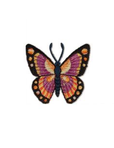 Toppa termoadesiva a forma di farfalla - Fucsia e arancione